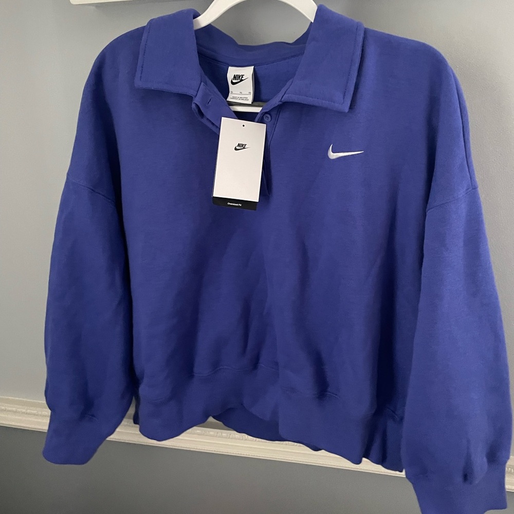 Cobalt blue Nike polo crew neck